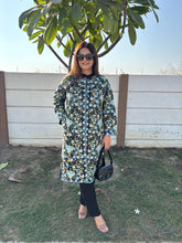 Daffodil woollen contrast embroidery suit